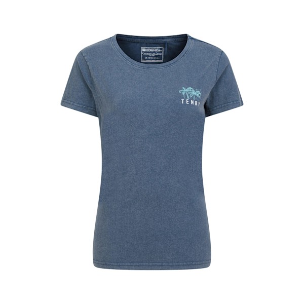 Mountain Warehouse Dam/Damer Tenby Tryckt Ekologisk T-shirt Blue 10 UK