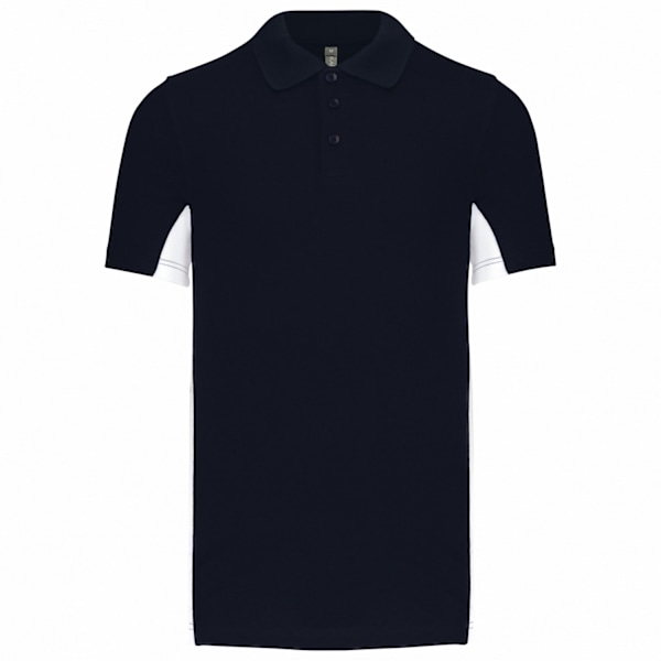 Kariban Herr Flag Polycotton Pique Poloshirt S Marinblå/Vit Navy/White S