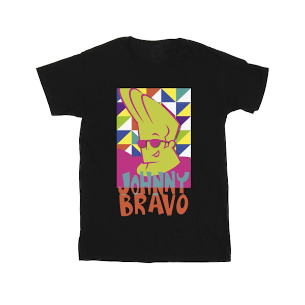 Johnny Bravo Herr Multi Triangles Pop Art T-Shirt 4XL Svart Black 4XL