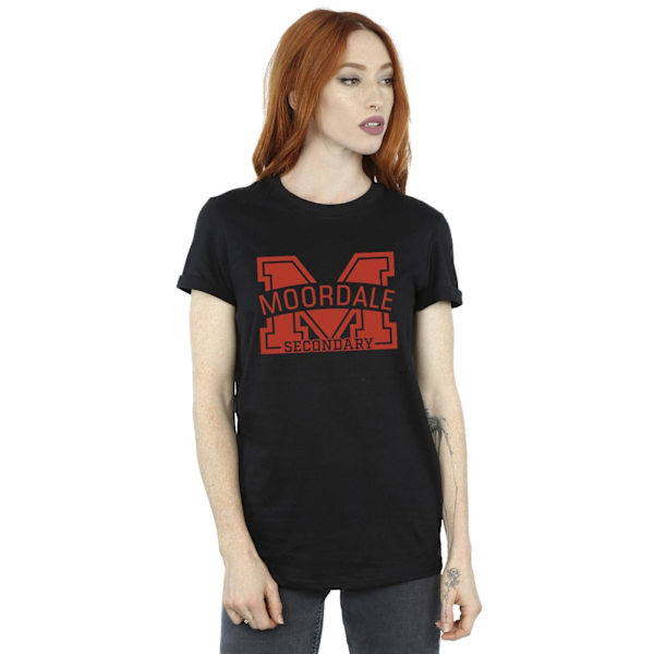 Netflix Dam/Kvinnor Sex Education Moordale Bomull Boyfriend T-shirt Black L