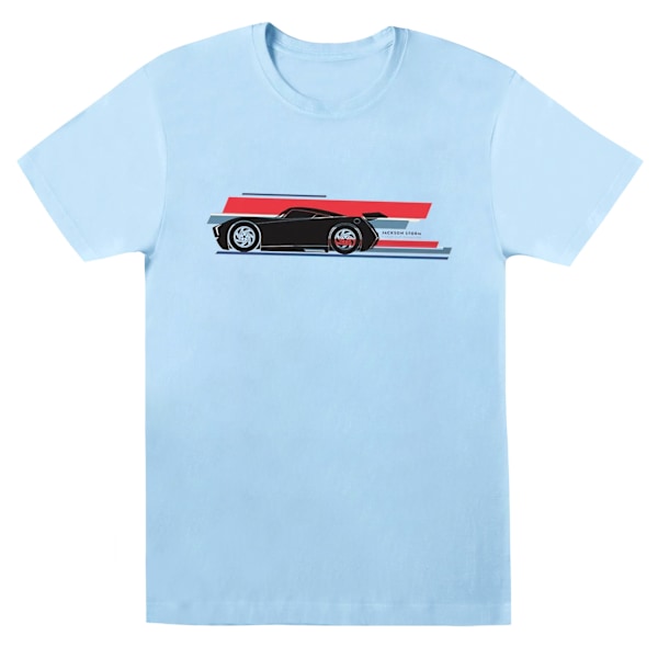 Disney Cars Herr T-shirt med Jackson Storm-ränder XXL Babyblå Baby Blue XXL