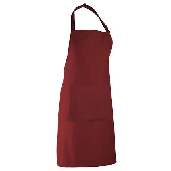 Premier Dam/Kvinnors Färger Bip Förkläde Med Ficka / Arbetskläder Burgundy One Size