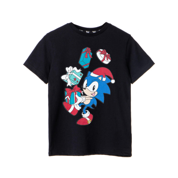 Sonic The Hedgehog Boys Present kortärmad jul-T-shirt Black 5-6 Years