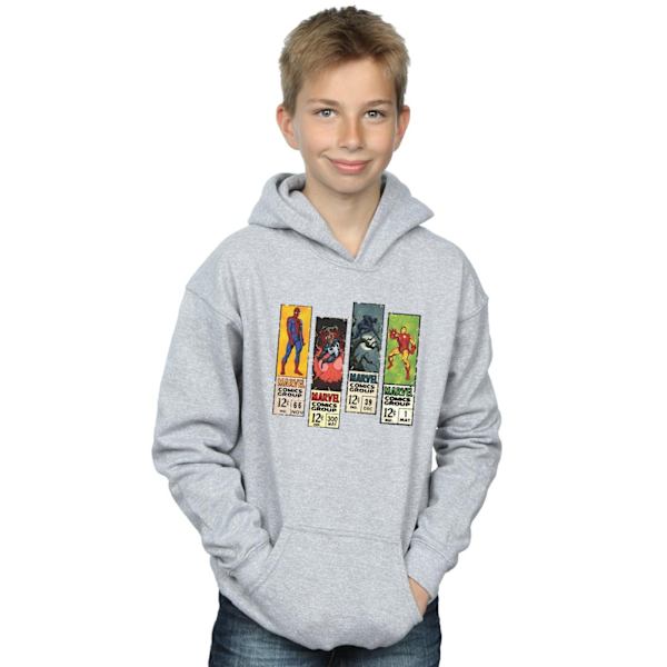 Marvel Boys Comic Strips Hoodie 7-8 år Sports Grey Sports Grey 7-8 Years