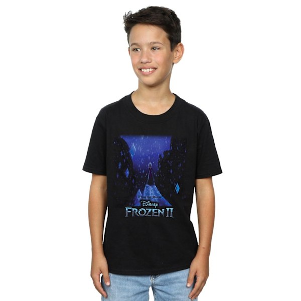 Disney Boys Frozen 2 Elsa Diamond Elements T-shirt 12-13 år Black 12-13 Years