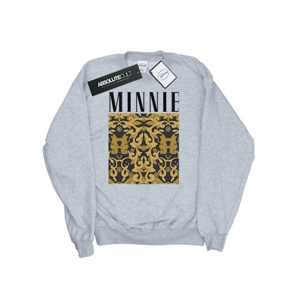 Disney Womens/Ladies Minnie Mouse Barockmönstrad Sweatshirt M Sports Grey M