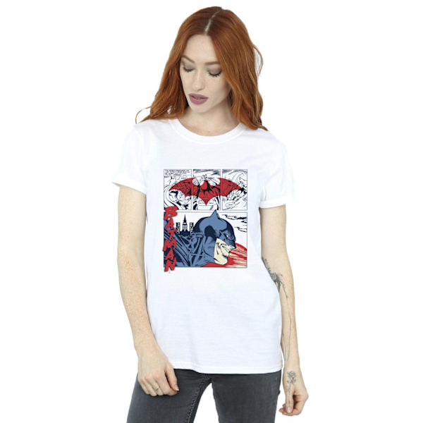 DC Comics Dam/Kvinnor Batman Serietidning Bomull Pojkvän T-S White L