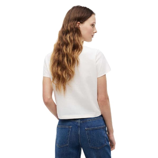 Tommy Jeans Dam Logotyp Croppad Topp 8 UK Vit White 8 UK