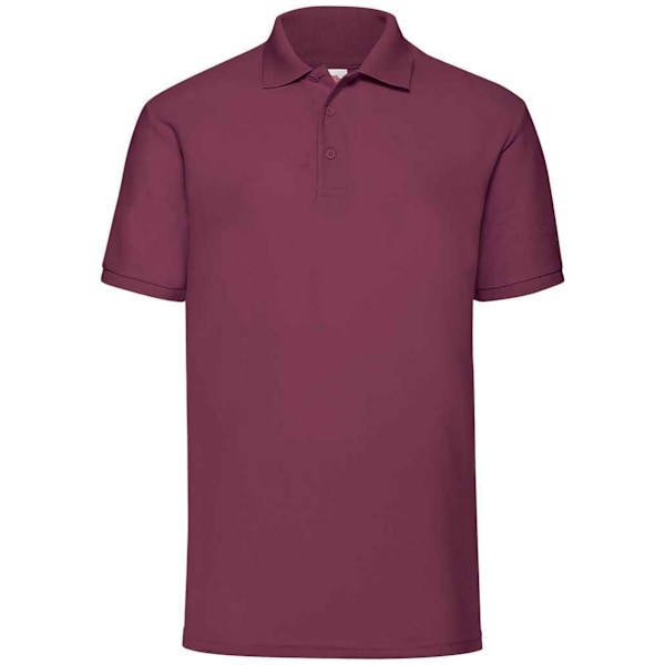 Fruit of the Loom Pique Poloskjorta för Herr 3XL Burgundy Burgundy 3XL