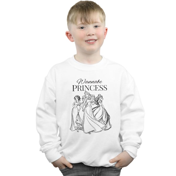 Disney Princess Boys Wannabe Princess Sweatshirt 12-13 år Vit White 12-13 Years