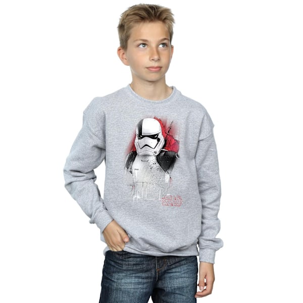 Star Wars Boys The Last Jedi Stormtrooper Borstad Sweatshirt 12 Sports Grey 12-13 Years