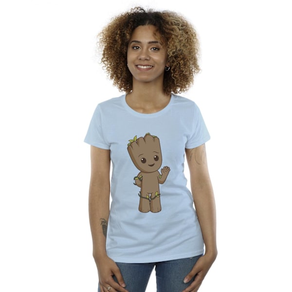 Marvel Dam/Kvinnor Jag Är Groot Söta Groot Bomull T-Shirt M Baby Blå Baby Blue M