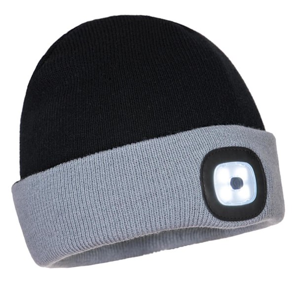 Portwest Unisex Vuxen Tvåfärgad Fackla Mössa En Storlek Svart/Grå Black/Grey One Size