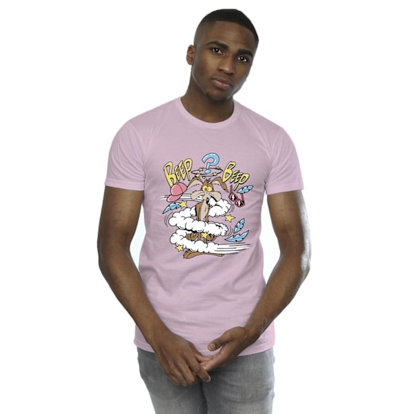 Looney Tunes Mens Coyote Daze T-Shirt L Baby Pink Baby Pink L