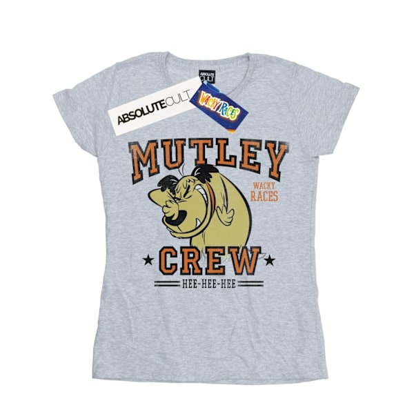 Wacky Races Dam/Dam Mutley Crew Bomull T-shirt M Sports G Sports Grey M