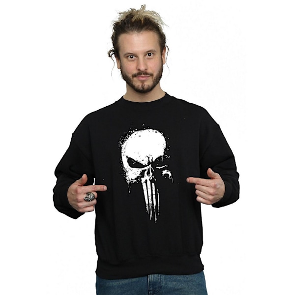 The Punisher Herr Skull Sweatshirt XL Svart Black XL