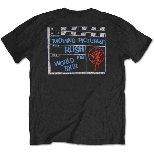 Rush Unisex Vuxen 1981 Tour Back Print T-Shirt XXL Svart Black XXL
