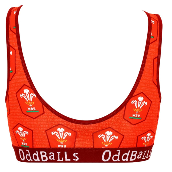 OddBalls Dam/Dam Hemma Welsh Rugby Union Bralette S Röd Red S