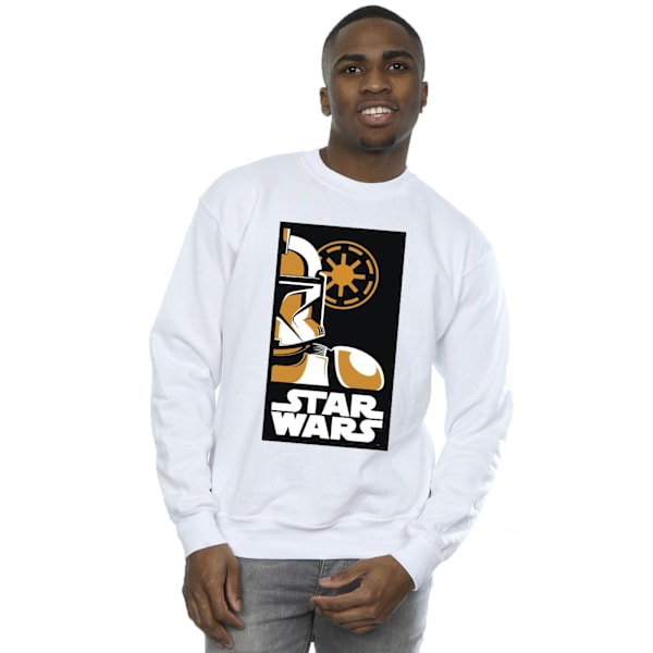 Star Wars Stormtrooper Art Poster Sweatshirt för män, vit, M White M