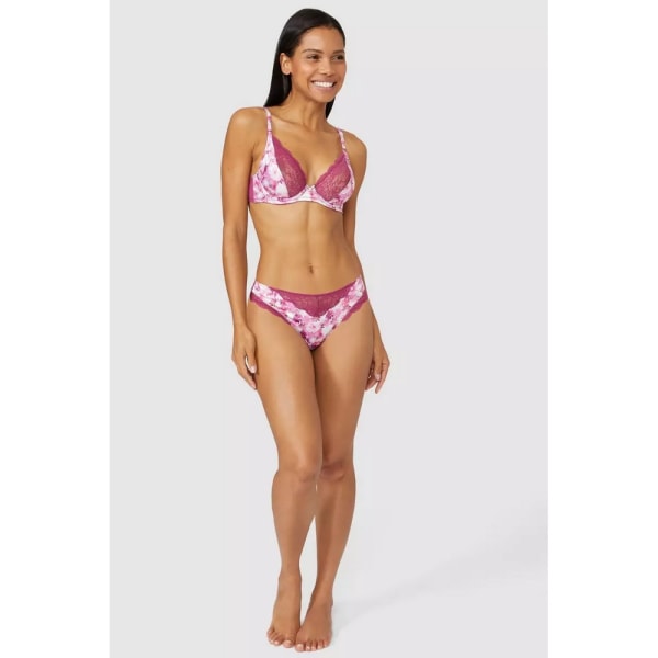 Underbara Dam/Dam Camellia Lace Thong 18 UK Berry Berry 18 UK