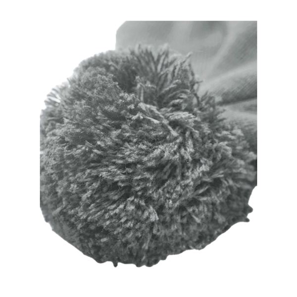 Beechfield Pom Pom Appliqué Patch Mössa En Storlek Ask/Vit Ash/White One Size