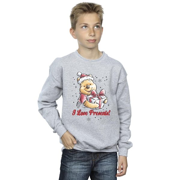 Disney Boys Winnie The Pooh Love Presents Sweatshirt 5-6 år Sports Grey 5-6 Years