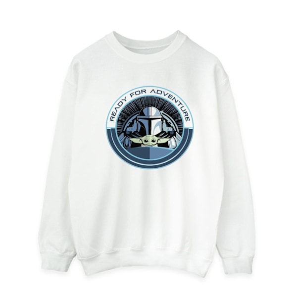 Star Wars Herr The Mandalorian Grogu Redo För Äventyr Sweatshirt White S