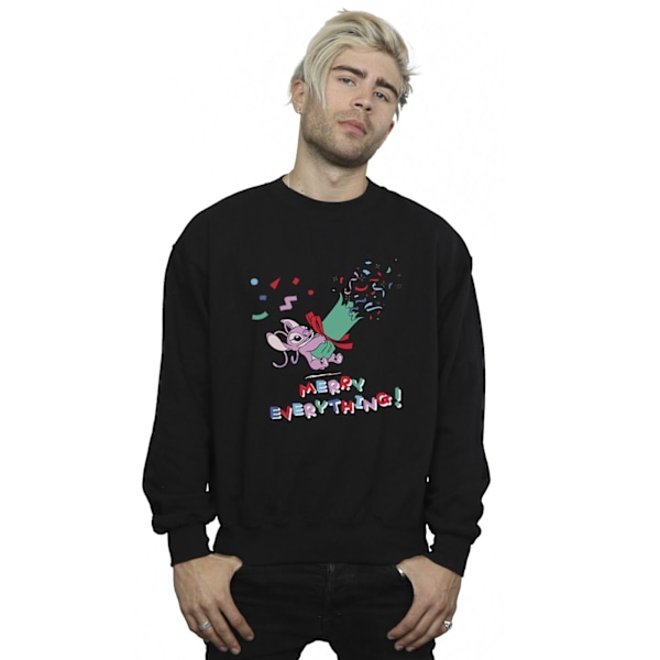 Disney Herr Lilo Och Stitch Angel Merry Everything Sweatshirt S Black S