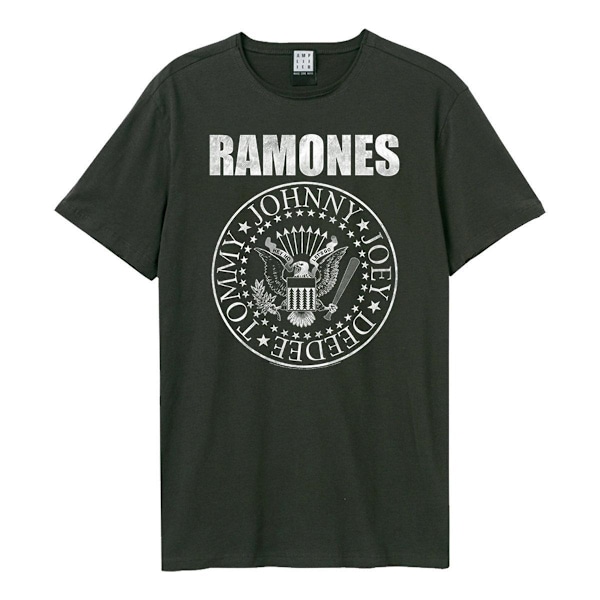 Amplified Unisex Vuxen Klassisk Seal Ramones T-Shirt XL Charcoal Charcoal XL