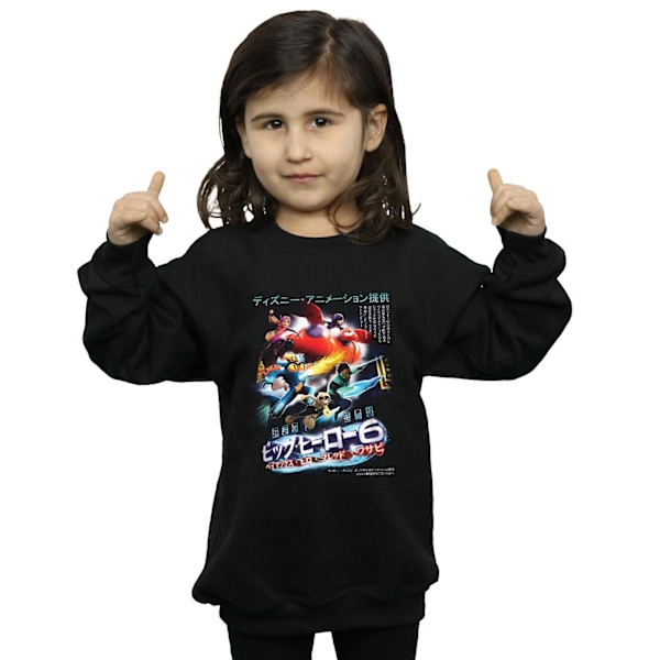 Disney Girls Big Hero 6 Anime Cover Sweatshirt 12-13 år Svart Black 12-13 Years