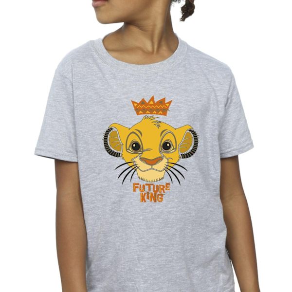 Disney Girls The Lion King Future King Bomull T-shirt 7-8 år Sports Grey 7-8 Years