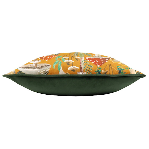 Wylder Wild Garden Piped Velvet Mushroom Kuddfodral 43cm x 4 Multicoloured 43cm x 43cm