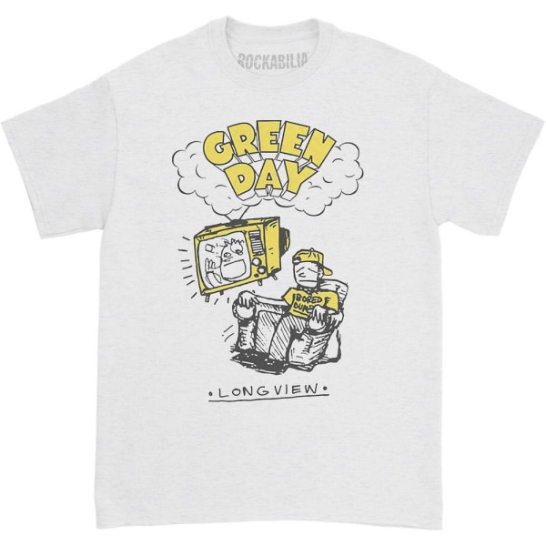 Green Day Unisex Vuxen Longview Doodle T-shirt L Vit White L
