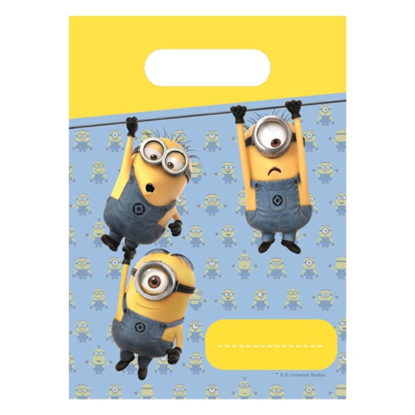 Minions Partyväskor (Pack om 6) One Size Gul/Blå Yellow/Blue One Size
