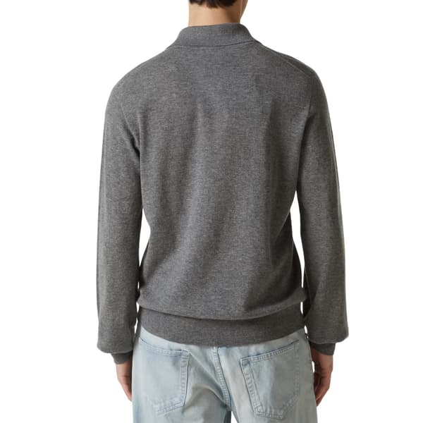 Capo Långärmad pikétröja för herrar S Antracit Charcoal S