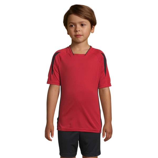 SOLS barn/barn Maracana 2 kortärmad fotboll T-shirt 8 White/Black 8 Years