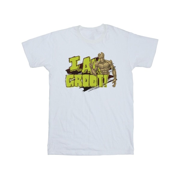 Guardians Of the Galaxy Mens I Am Groot T-shirt L Vit White L