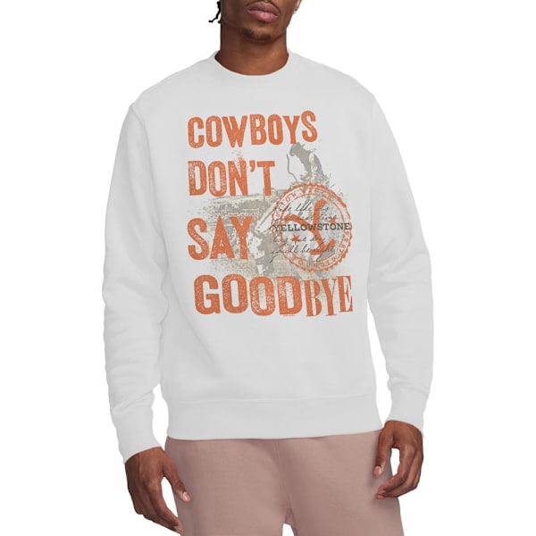 Yellowstone Unisex Vuxen Cowboys Don´t Say Goodbye Sweatshirt M White M