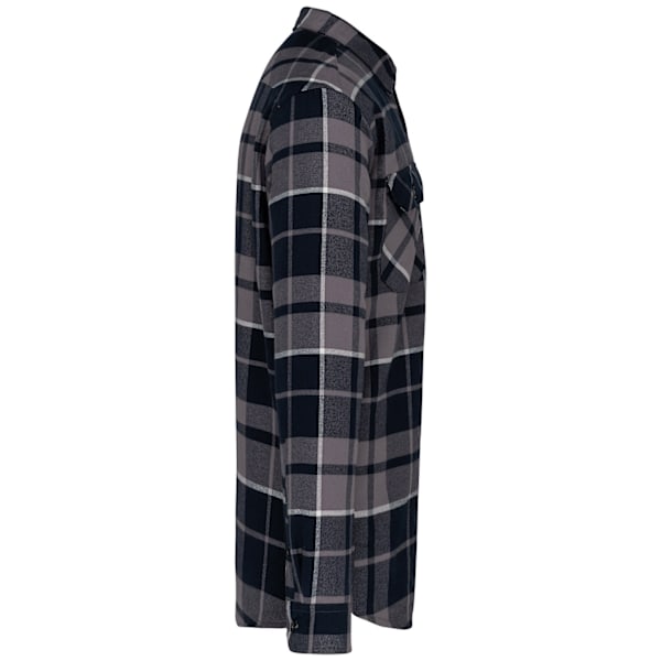 Kariban Herr Rutig Sherpa Fodrad Skjorta Jacka S Storm Grey/Nav Storm Grey/Navy S