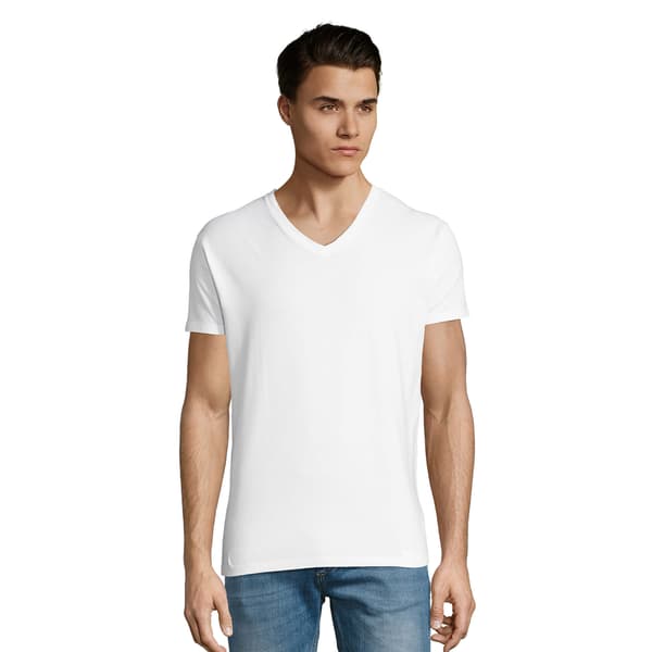 SOLS Herr Imperial V-ringad T-shirt S Vit White S