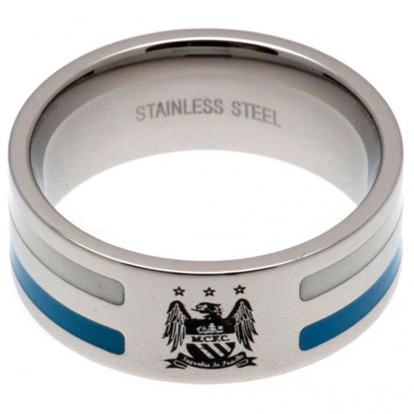 Manchester City FC Color Stripe Ring Liten Silver/Blå/Vit Silver/Blue/White Small