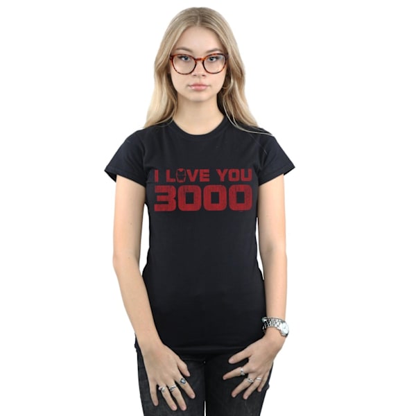 Marvel Womens/Ladies Avengers Endgame I Love You 3000 Distresse Black XL