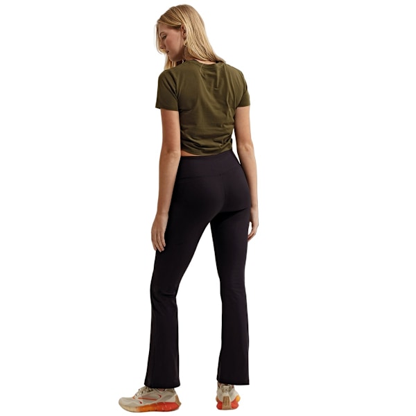 TriDri Dam/Kvinnor Återvunnet Flared Leggings M Svart Black M