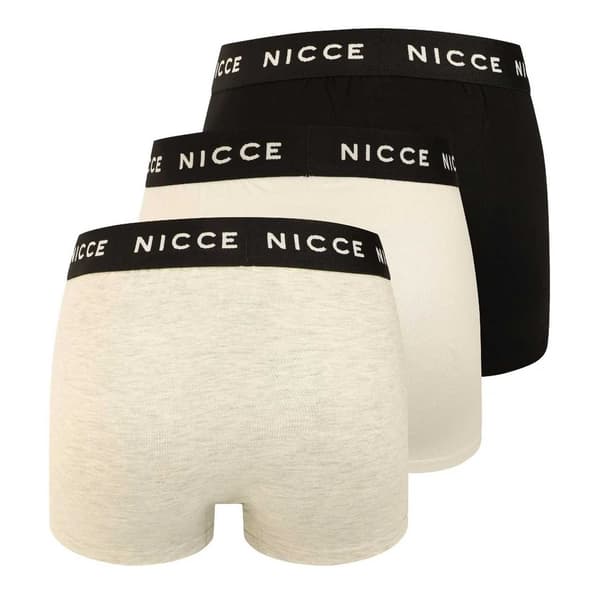 Nicce Herr Lurzem Boxershorts (3-pack) S Svart/Grå/Vit Black/Grey/White S