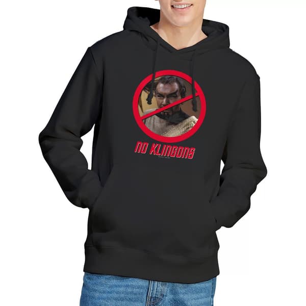 Star Trek Herr No Klingons Hoodie M Svart Black M