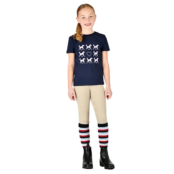 Dublin Girls Tilly Heart Horses T-Shirt 14 år Marinblå Naval Academy 14 Years