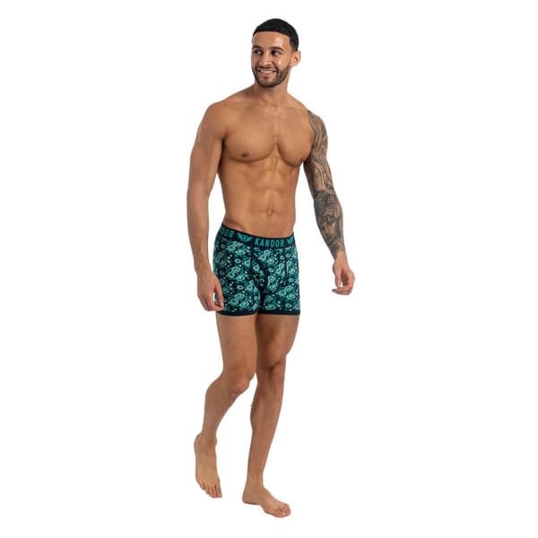 Kandor Herr Florid Boxer Shorts (7-pack) S Turkos Turquoise S