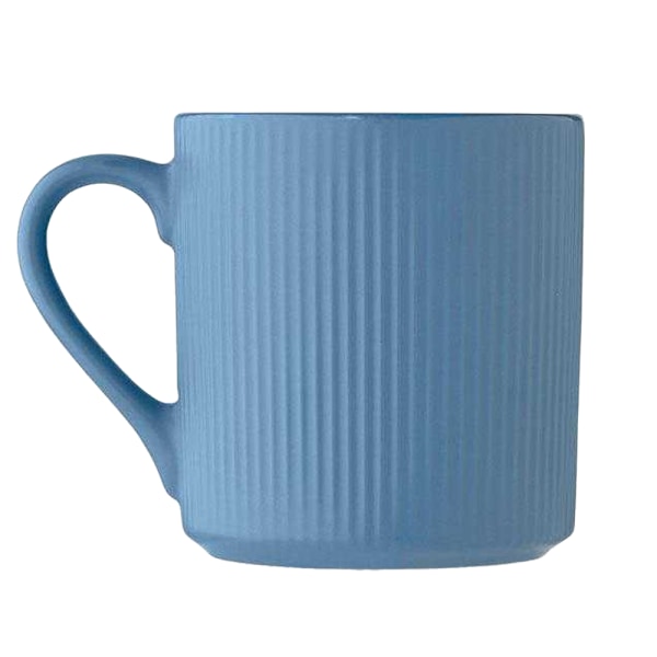 MidOcean Ribbad Keramikmugg 340ml One Size Blå Blue One Size