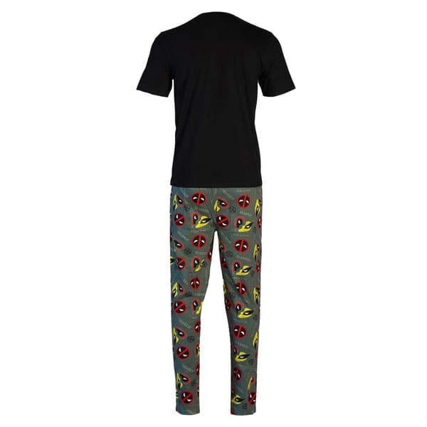 Deadpool & Wolverine Herr Action Pose Bomulls Pyjamasset XXL Bla Black/Multicoloured XXL