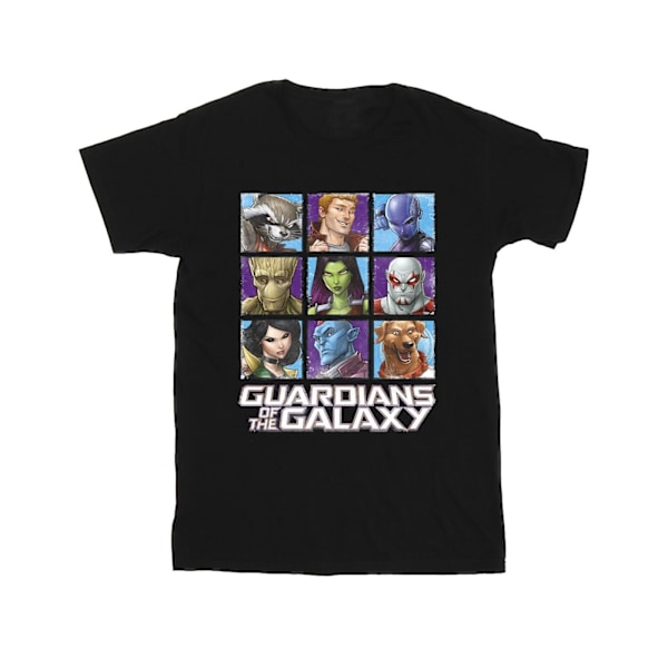 Guardians Of The Galaxy Herr Karaktär Rutor T-shirt L Svart Black L